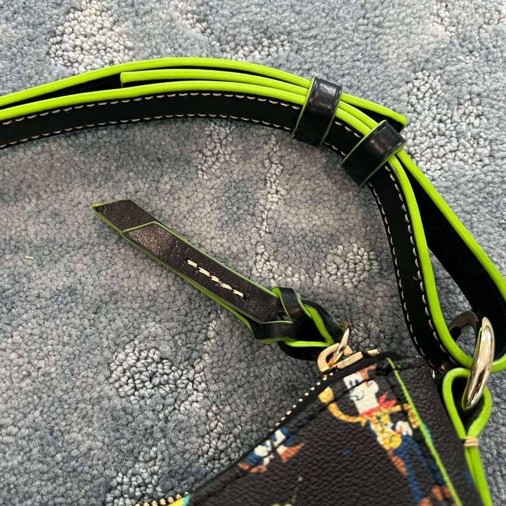 Dooney & Bourke Disney Pixar Hobo Black and Green purse EUC - Picture 3 of 16